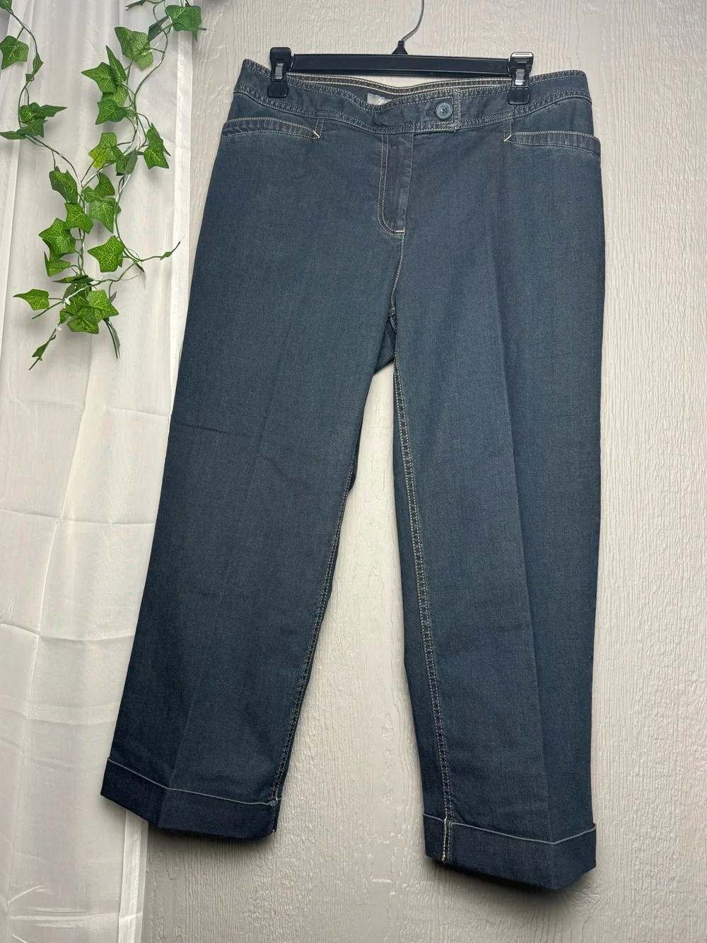 NWT J. Jill Genuine Fit Below Waist Cropped Denim Jeans Blue‎ 10T